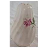 Scio Pottery Dorset China Set with Pink Roses and Platinum Edge - 12 Place Setting
