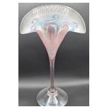 Vandermark Signed Handblown Art Glass Fan Vase 1504A