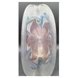 Vandermark Signed Handblown Art Glass Fan Vase 1504A