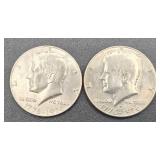 United States Bicentennial Coin Lot 3 - 25 Bicentennial Quarters, 2 Kennedy Bicentennial Half Dollars and Series 1976 $2 Bill