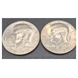 United States Bicentennial Coin Lot 3 - 25 Bicentennial Quarters, 2 Kennedy Bicentennial Half Dollars and Series 1976 $2 Bill