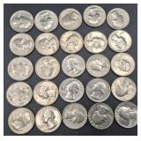 United States Bicentennial Coin Lot 3 - 25 Bicentennial Quarters, 2 Kennedy Bicentennial Half Dollars and Series 1976 $2 Bill