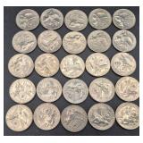 United States Bicentennial Coin Lot 3 - 25 Bicentennial Quarters, 2 Kennedy Bicentennial Half Dollars and Series 1976 $2 Bill