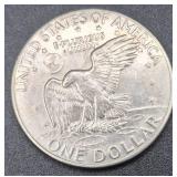 Collection of United States Coins and Currency - 6 US Lincoln Wheat Cents, 1953 Red Seal $2 Bill, 3 Susan B Anthony Dollars, 1968 Kennedy Half Dollar and 1972 Eisenhower Dollar