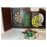 Dart Board Special - 3 Dart Boards, 5 Playing Surfaces, Two Wood Cabinets & Darts
