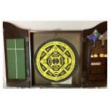 Dart Board Special - 3 Dart Boards, 5 Playing Surfaces, Two Wood Cabinets & Darts