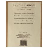 1999 Famous Bridge Framed Art Print of the Golden Gate Bridge Architectural Drawing- Printed on Hand Torn Paper and Floated on Matboard by Dayton Hudson