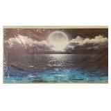 NEW Moon Over Ocean Seascape Canvas Print