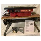 Florcraft 7" Heavy Duty Wet Tile Saw Model 709-3915, Portable Work Bench, Perfect Hole Abrasive Drill Bit and Stanley Plumb Cut Square