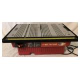 Florcraft 7" Heavy Duty Wet Tile Saw Model 709-3915, Portable Work Bench, Perfect Hole Abrasive Drill Bit and Stanley Plumb Cut Square