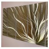 Galactic Expanse Gold Large Metal Wall Art by Jon Allen - 7 Panels