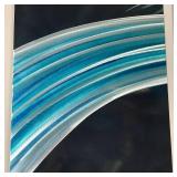 NEW Metal Art 5 Panel Handcrafted Aluminum 3D Artwork - Black, Yellow and Teal