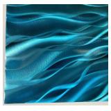 5 Panel Blue 3D Metal Art Handcrafted Aluminum