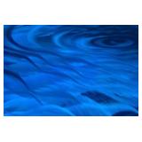 Jon Allen Vibrant Blue Metal Multi- Panel Aluminum Artpiece plus 2 "Blue Knight" Aluminum Ribbon Panels