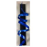 Jon Allen Vibrant Blue Metal Multi- Panel Aluminum Artpiece plus 2 "Blue Knight" Aluminum Ribbon Panels