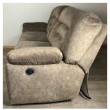 Brown Micro Suede Dual Reclining Sofa