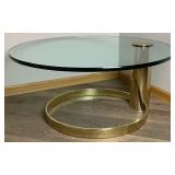 Brass and Glass Infinity Coffee Table