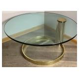 Brass and Glass Infinity Coffee Table