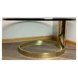 Brass and Glass Infinity Coffee Table