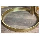 Brass and Glass Infinity Coffee Table