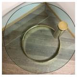 Brass and Glass Infinity Coffee Table