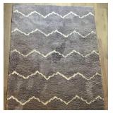 Grey Chevon Area Rug - 5