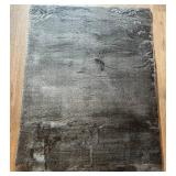 NEW Two Grey Faux Fur Area Rugs - 5