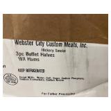 B - Webster City Custom Meats Hickory Smoke Ham Roll for Slicing 15 Lb