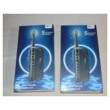 Lot of 2 - M5 Sonic Electric Toothbrush for Adults and Kids - Rechargeable Electric Toothbrush