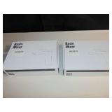 Lot of 2 Hoooh Bathroom Faucets Solid Brass Matte Black Single Handle Basin Mixer bf100a-bk