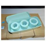Ice Cube Tray for Stanley Cup 30-40 oz Tumbler 3pcs Silicone Ice Cube Molds With Lid and Bin Easy Fill and Release Ice Maker