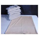 Lot of 7 - Foindtower Set of 2, Decorative Textured Boucle Throw Pillow Covers Accent Solid Pillow Cases  26 x 26 Inch Taupe Khaki Camel