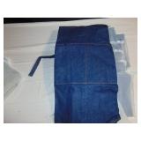 Lot of 8 - Aprons Canvas Style Waist Tie Denim Blue
