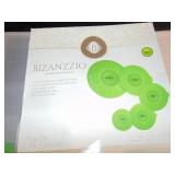 Lot of 5 - Bizanzzio 5 Pack Top On Flat Silicone Lids Green (5.91"/7.87"/9.84"/11.81"/13.78")