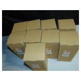 Lot of 9 Matte Black 9"x3" Ceramic Vases