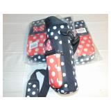 Lot of 4 - PolkaDot Bottle Carrier Black/Red/White