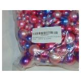 Lot of 42 - Floating NO Hole Faux Pearls Beads for Vases Gradient Blue-Pink-Purple W/ Hydration Beads