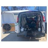 2009 1-ton van, 4.8 Hydro master machine, hoses, freshwater tank
