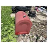 Steel Fuel Storage Tank with Valves 31" long by 24" wide approximately