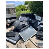 Lot of Assorted Old Televisions and Monitors