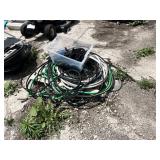 Lot of Garden Hoses, Expandable Hose with Fittings and Water Pump on Pallet