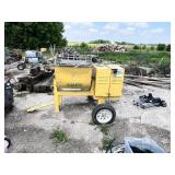 Camco Electric Mortar and Mud Mixer with Tow Hitch, 110/220 Volt Dual Voltage Motor, Gear Drive, Portable Wheeled Frame