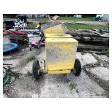 Camco Electric Mortar and Mud Mixer with Tow Hitch, 110/220 Volt Dual Voltage Motor, Gear Drive, Portable Wheeled Frame