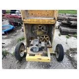 Camco Electric Mortar and Mud Mixer with Tow Hitch, 110/220 Volt Dual Voltage Motor, Gear Drive, Portable Wheeled Frame