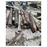 Reclaimed Wooden Fence Poles