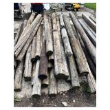 Reclaimed Wooden Fence Poles