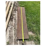 Heavy Duty Steel Diamond Plate Panel Ramp approximately 72 inches Long x 15.5 inches Wide with Ribs on Underside