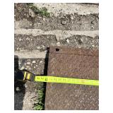 Heavy Duty Steel Diamond Plate Panel Ramp approximately 72 inches Long x 15.5 inches Wide with Ribs on Underside