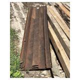Heavy Duty Steel Diamond Plate Panel Ramp approximately 72 inches Long x 15.5 inches Wide with Ribs on Underside