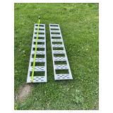 Pair of Aluminum Loading Ramps 625 LB Capacity 6.5 Foot Length with 12 Inch Width